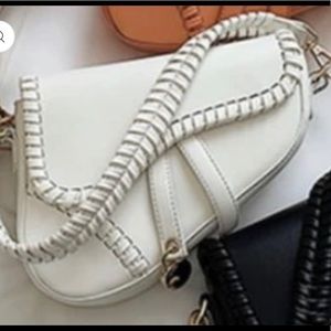 Faux Leather Vegan Crossbody Saddle Bag NEW